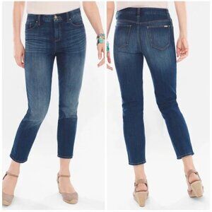 Chicos So Slimming Girlfriend Slim Leg Ankle Jeans Size 10 Blue Denim